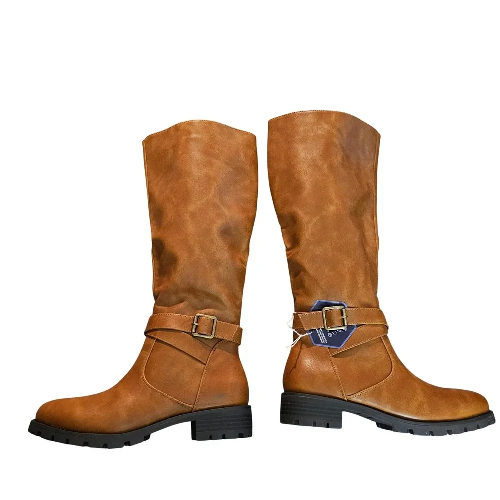 Croft and Barrow Snare Drum Riding Boots Tan Size 6 New